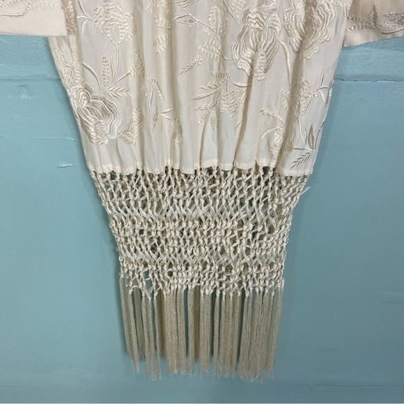 Zara Embroidered Macrame Dress Finge Floral Cream 7521/272 Sz S & XS Blogger Fav - Picture 4 of 7